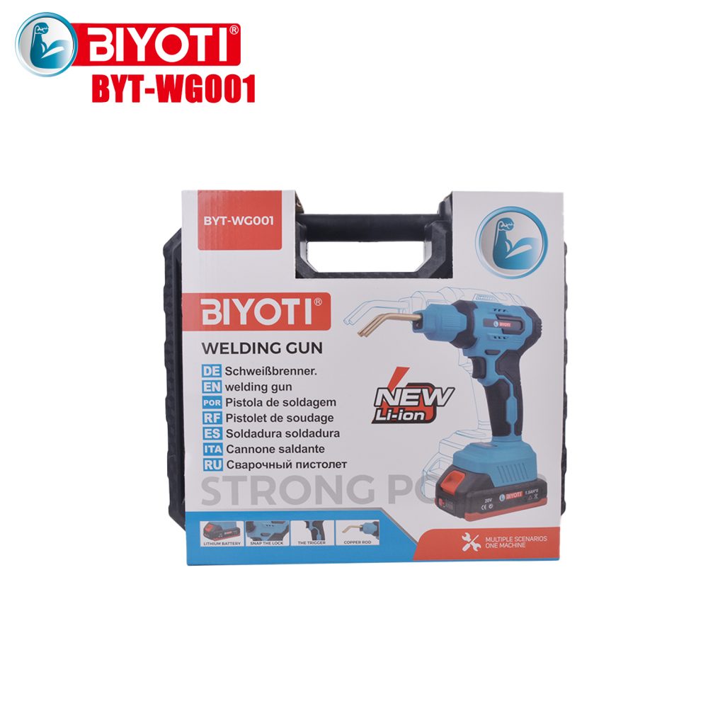 The box for the BYT-WG001 Brushless Cordless Welding Gun
